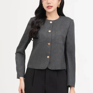 Áo khoác Twill dáng lửng